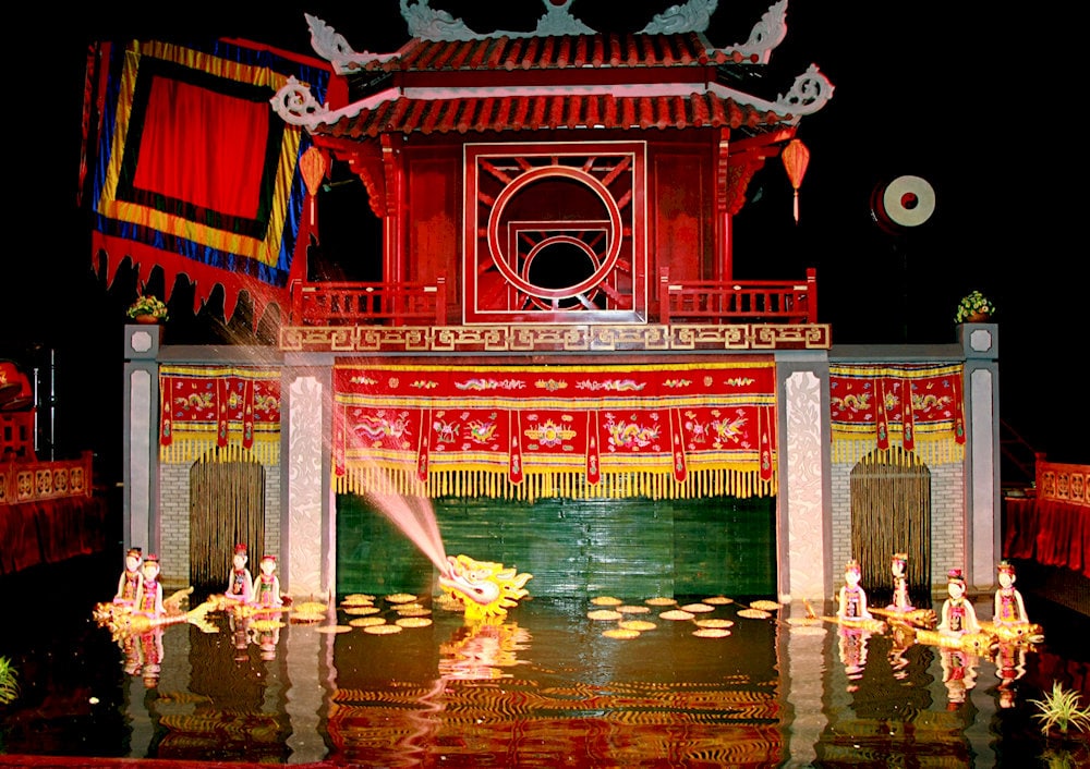 Water puppetry has evolved into a reflection of the spiritual life 